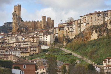 Frias 'ın ortaçağ köyü. Castilla y Leon. İspanya