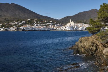 Kadavra 'nın Akdeniz köyü. Costa Brava, Girona. İspanya