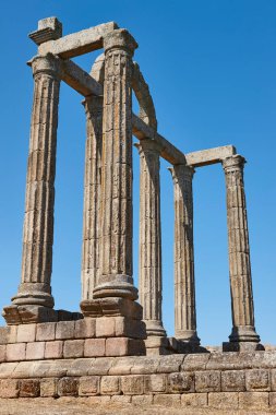 Picturesque Roman temple ruins of Augustobriga. Caceres, Extremadura. Spain clipart