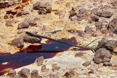 Ferruginous oksit suları. İsyan benim açılışımı yaptı. Huelva, Endülüs. İspanya