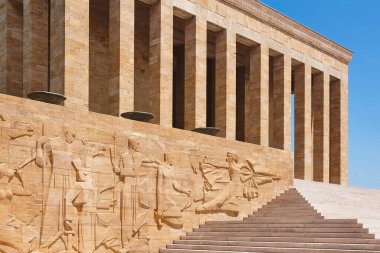 Ataturk mausoleum in Ankara. Building landmark in Turkey