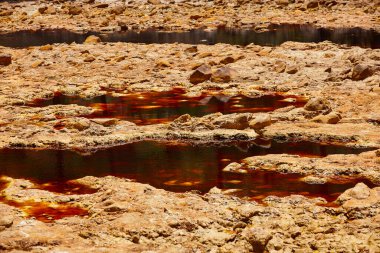 Ferruginous oksit suları. İsyan benim açılışımı yaptı. Huelva, Endülüs. İspanya