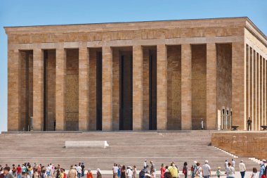 Ataturk mausoleum in Ankara. Building landmark in Turkey
