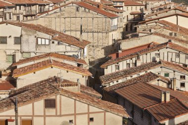 Frias 'ın ortaçağ köyü. Burgos Castilla y Leon. İspanya