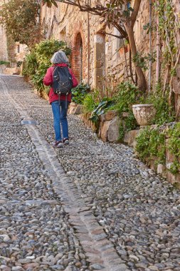 Eski bir ortaçağ kasabası olan Tossa de Mar. Katalonya, İspanya