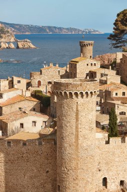 Eski Akdeniz ortaçağ kasabası Tossa de Mar. Katalonya, İspanya
