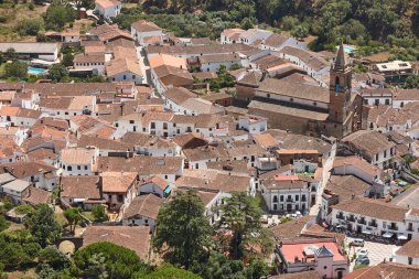 Traditional andalusian village of Alajar from Arias Montano viewpoint. Spain clipart