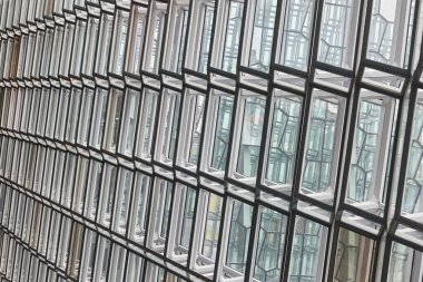 Harpa Konser Salonu ve Konferans Merkezi. Cam cephe. Reykjavik. İzlanda