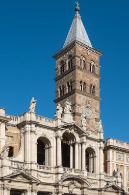 Basilica of Saint Mary Major facade. Baroque style. Rome, Italy