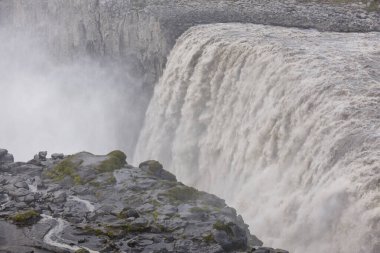 Dettifoss şelalesi. Jokulsargljufur Ulusal Parkı. İzlanda manzarası