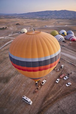 Balonlar Kapadokya 'dan kalkıyor. Goreme 'de uçuşlar. Türkiye
