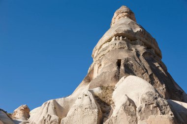 Rose valley view. Picturesque rock formation. Cappadocia landmark, Turkey