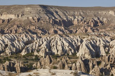 Rose valley view. Picturesque rock formation. Cappadocia landmark, Turkey