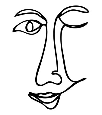 Kadın Yüzlü - Satır Sanatı - Sugeng 02