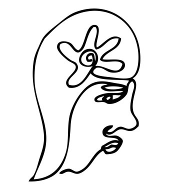 Man and Woman Face - Line Art - Sugeng 04 03