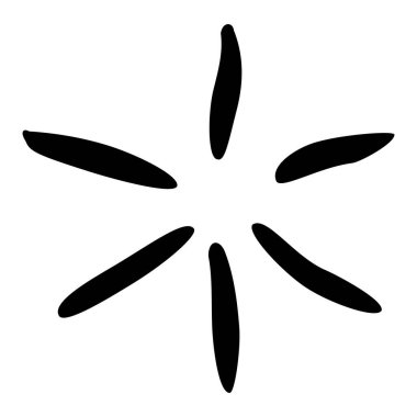 yıldız, basit vektör el çizim karalama, beyaz arkaplan