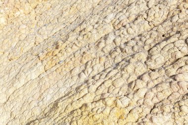 Kabukları ve çizikleri olan koalinin dokusu