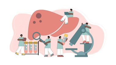 Karaciğerin tıbbi teşhisi ve tedavisi.