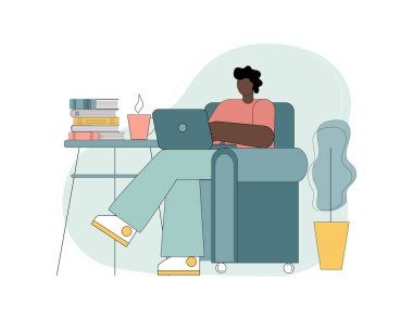 Evde eğitim. Uzaktan kumanda. Uzaktan eğitim. Bağımsız.