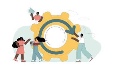 Yenilenme kavramı. Düz insanlar takımı projeyi yeniden başlatıyor. Değişimin sembolü. Sistem güncellemesi. Hayattaki hedefler değişti. Yeni yön