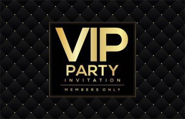 VIP parti için resim tasarımı davetiyeleri altın ve siyah arkaplan 