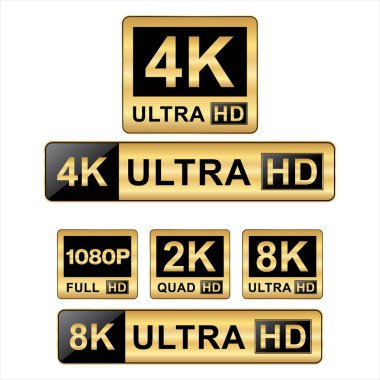 HD ve ultra HD vektör illüstrasyonlarının koleksiyonu 