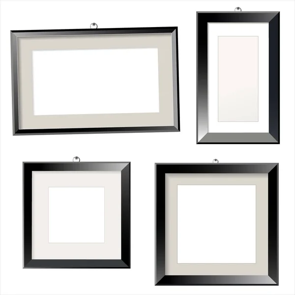 Collection Wall Picture Frame Vector Painting Modern Blank Artwork — 图库矢量图片