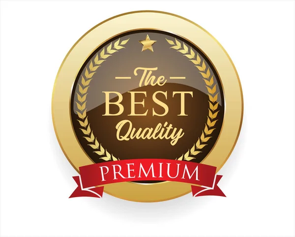 Premium Kwaliteit Gouden Design Badge Vector Collectie — Stockvector