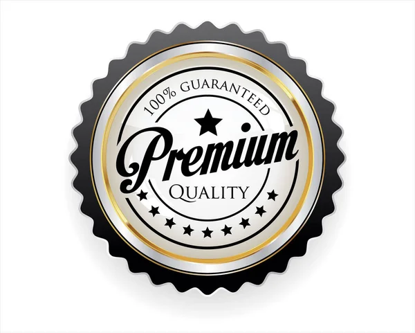 Colección Vectores Insignia Diseño Dorado Calidad Premium — Vector de stock