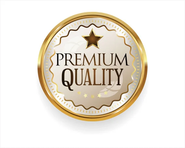 Premium Quality Golden Design Badge Vector Collection — Stock Vector