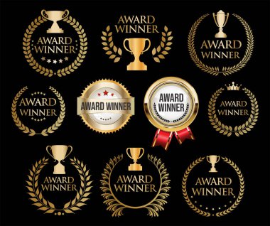 Ödül Koleksiyonu Laurel Çelenk vektör illüstrasyonu