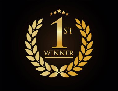 Ödüllü rozet izole edilmiş vektör illüstrasyonu 