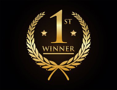 Ödüllü rozet izole edilmiş vektör illüstrasyonu 