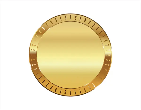 Золота Марка Ізольована Білому Тлі Розкішні Тюлені Векторний Дизайн Векторна Графіка