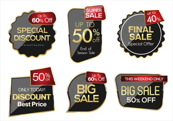 Sale Banner Collection Concept Discount Promotion Layout White Background Royalty Free Stock Vectors