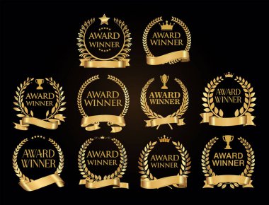 Altın defne çelengi koleksiyonunun ödüllü amblemi. 