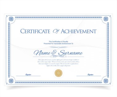 Başarı belgesi, takdir şablonu basit stil diploma tasarım şablonu 