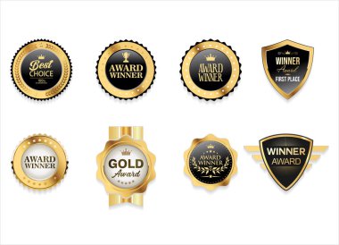 Gerçekçi zarif satış ve premium kalite çerçeve rozeti ve etiketli vektör koleksiyonu lüks kraliyet tasarım vektör illüstrasyonu 