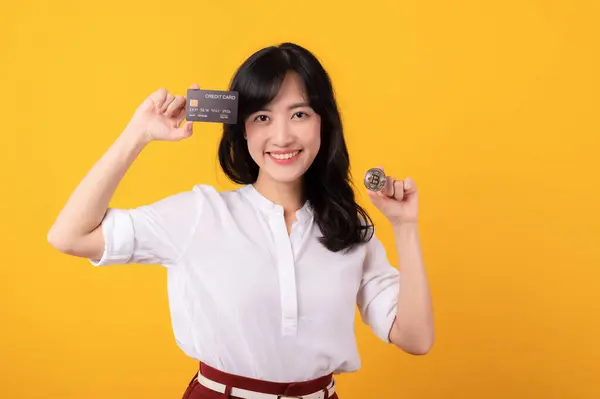 Portrait Junge Schöne Asiatische Unternehmerin Glückliches Lächeln Trägt Weißes Hemd — Stockfoto