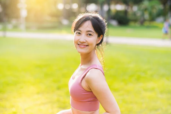 Capture Essence Wellness Living Happy Young Asian Woman 30S Smiling — Stock Photo, Image