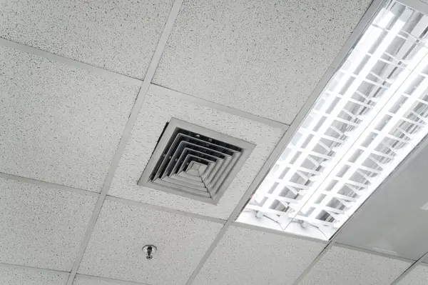 Ceiling Mounted Cassette Type Air Conditioner — Stock Photo, Image