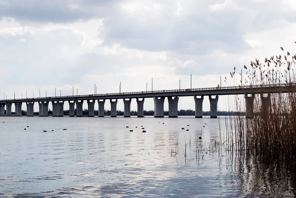 Jembatan Antonovskiy Kherson Ledakan — Stok Foto