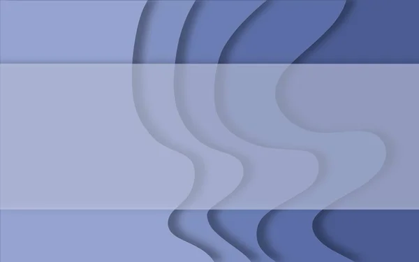 Vyjměte Šablonu Vizitky Abstraktní Origami Řezání Vln Stíny Modré Barvy — Stock fotografie