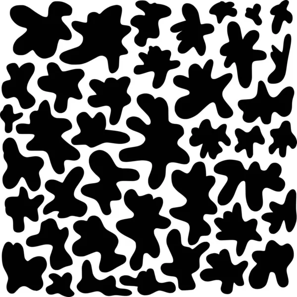 Ένα Τετράγωνο Μοτίβο Από Μαύρες Κηλίδες Μπογιάς Μελάνης — Φωτογραφία Αρχείου