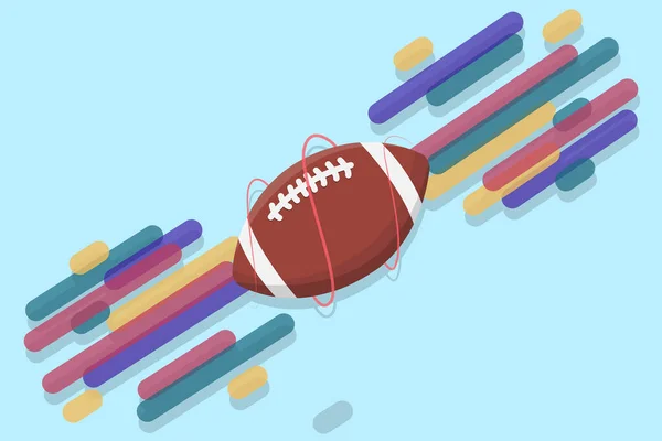 Ballon Football Américain Vol Icône Football Journée Football — Image vectorielle