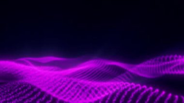 Mor Dalga Soyut Dijital Hareket Arkaplanı