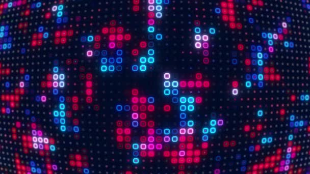 ネオンテクスチャの背景デザイン パターン抽象的な壁紙ライブパフォーマンスコンサート ディスコ スタジオの壁の要素 — ストック動画