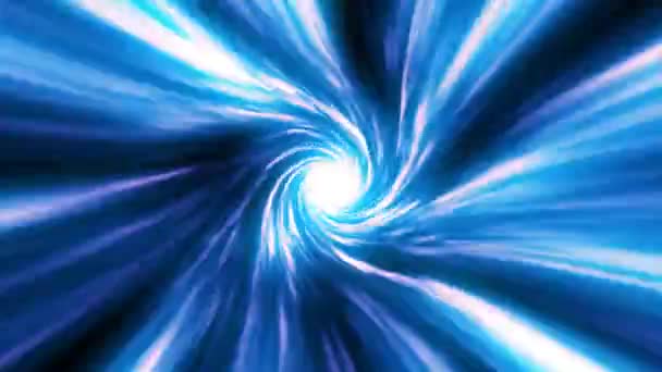 Futuristischer Kosmischer Hypertunnel Geschwindigkeit Digitaler Lichter Blaue Leuchtstrahlen Bewegung Digitalen — Stockvideo