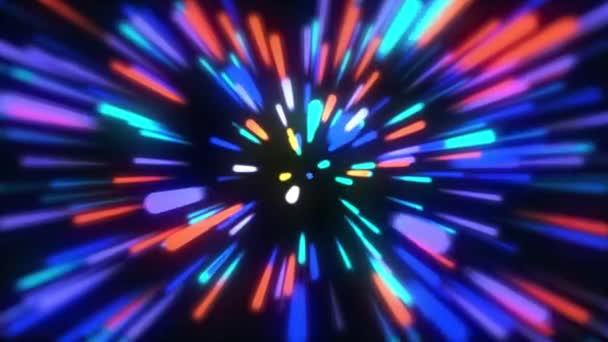 Futuristischer Bewegungshintergrund Abstrakter Hypersprung Einer Anderen Galaxie Creative Space Hintergrund — Stockvideo