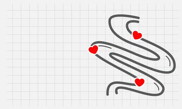 Здоровий Кишечник Зображений Контуром Кишечника Символом Любові Серцем — стоковий вектор
